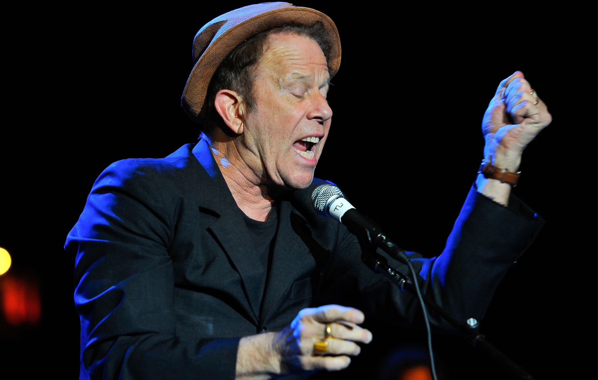 Tom Waits performs on Day 2 of the 27th Annual Bridge School Benefit