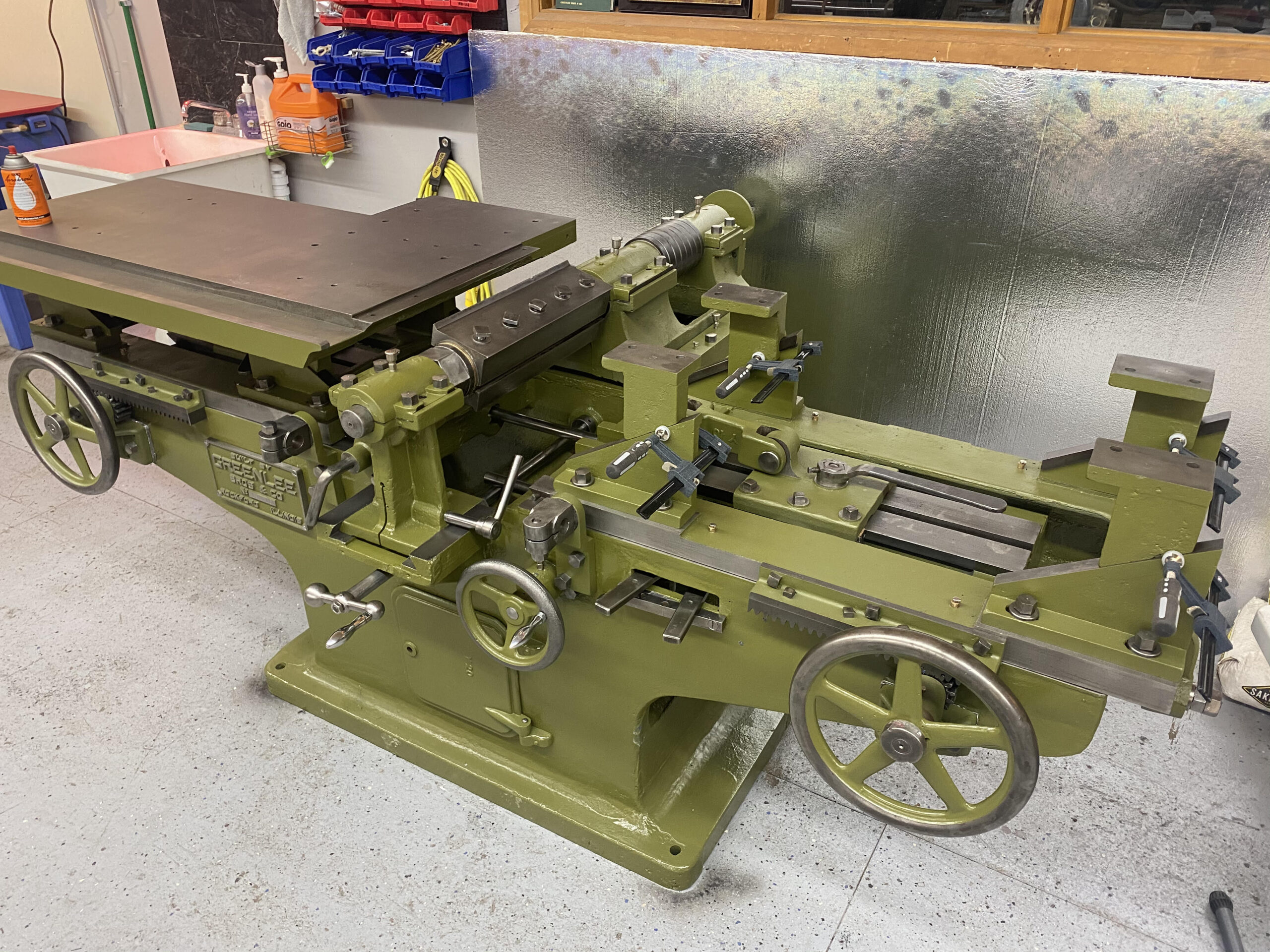Rare, expertlyrestored Greenlee variety woodworking machine delivered