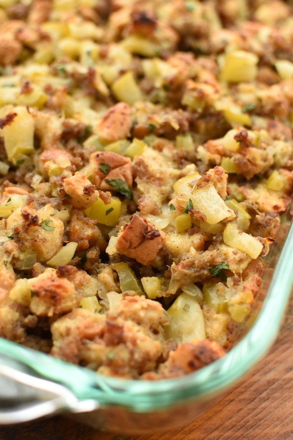 Homemade Sausage Apple Stuffing