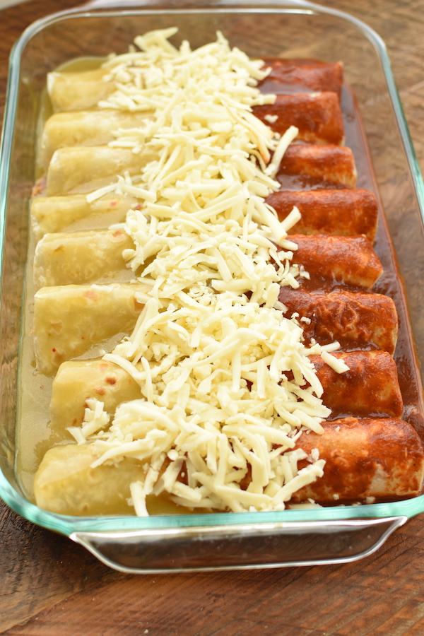 Red and Green Enchiladas