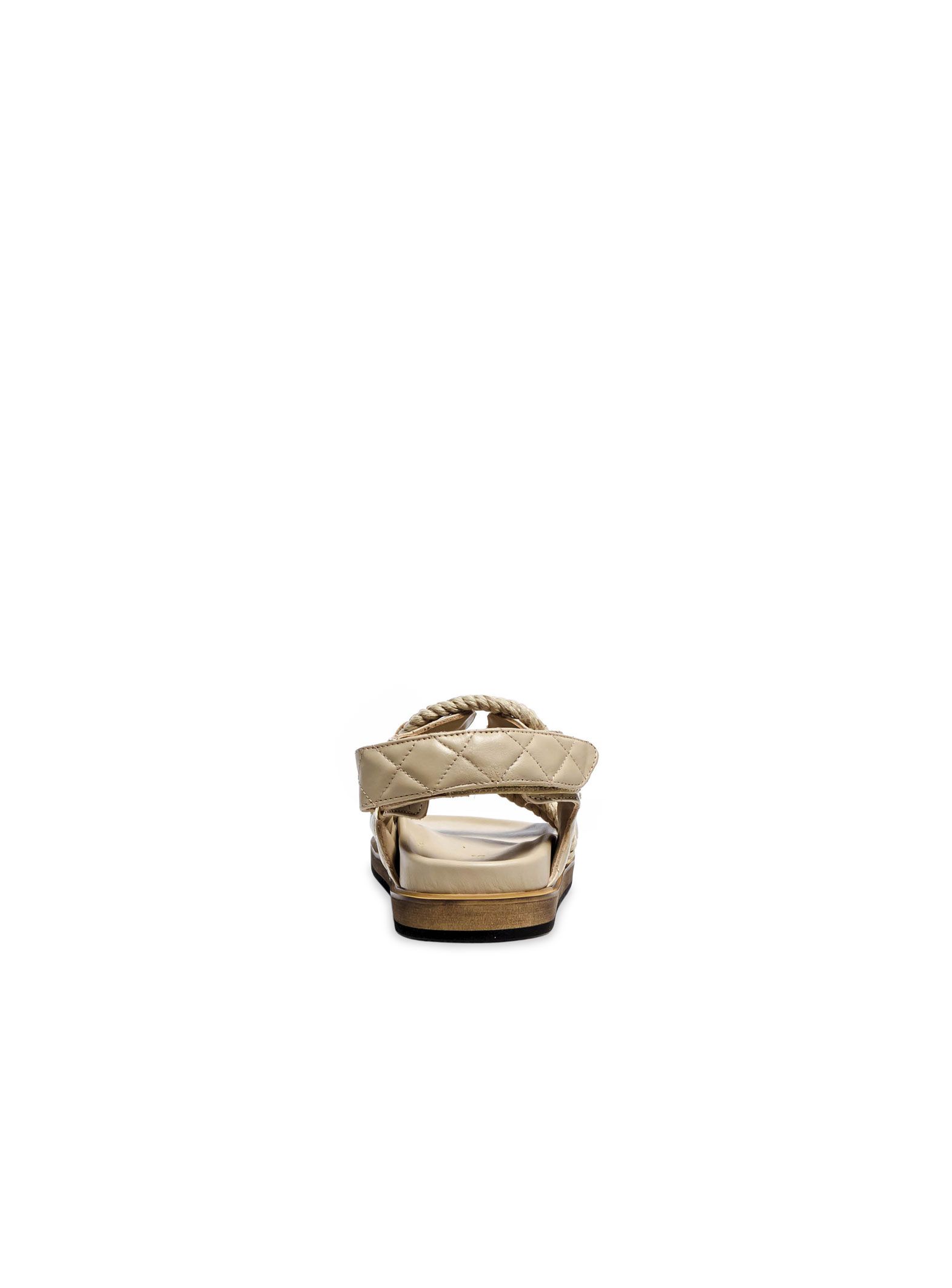 ALOHAS SANDAL HOOK LOOP BRAIDED STONE BEIGE