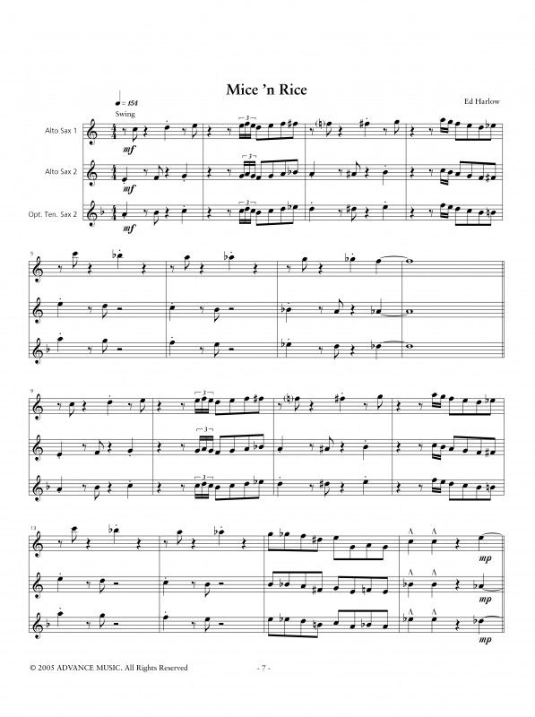 7 Duets for Saxophone Ed Harlow Node NodeHuset.dk