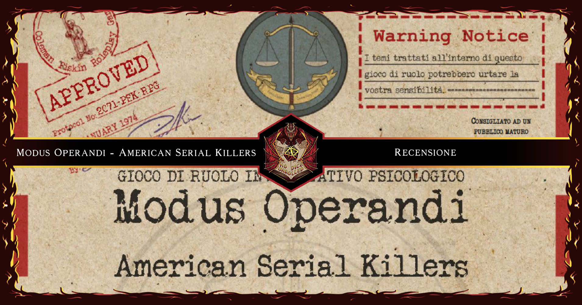 Modus Operandi American Serial Killers Recensione NoDiceUnrolled