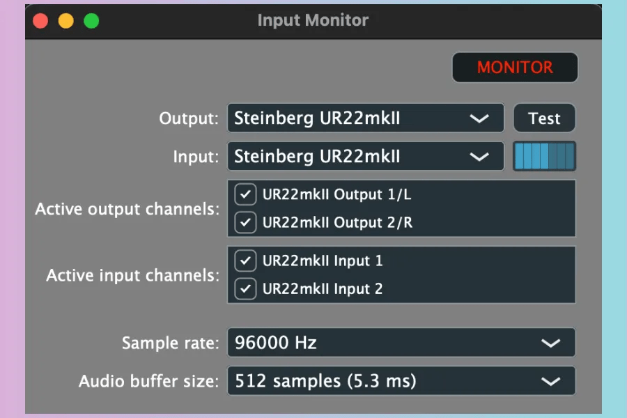 Homegrown Sounds released Input Monitor (free for Mac) Noizefield