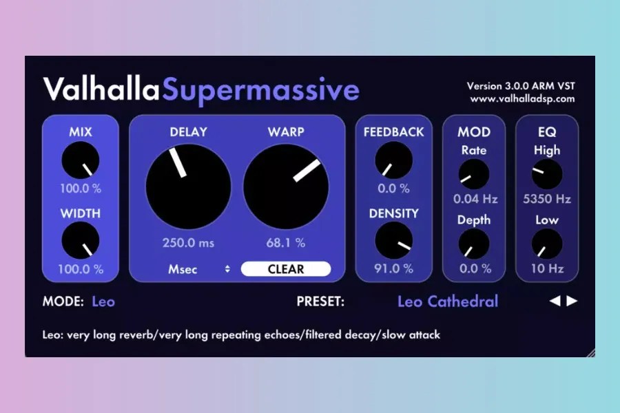 Valhalla DSP released ValhallaSupermassive v3.0 Noizefield