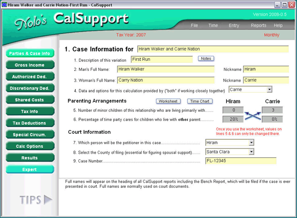 CalSupport California Child & Spousal Support Calculator Software