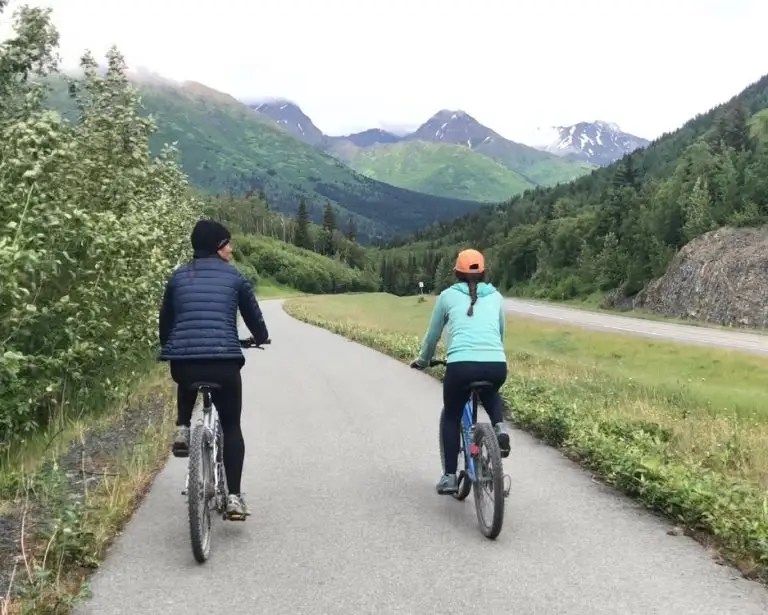 Riding the Bird to Gird Bike Path near Anchorage Alaska • Nomads With A
