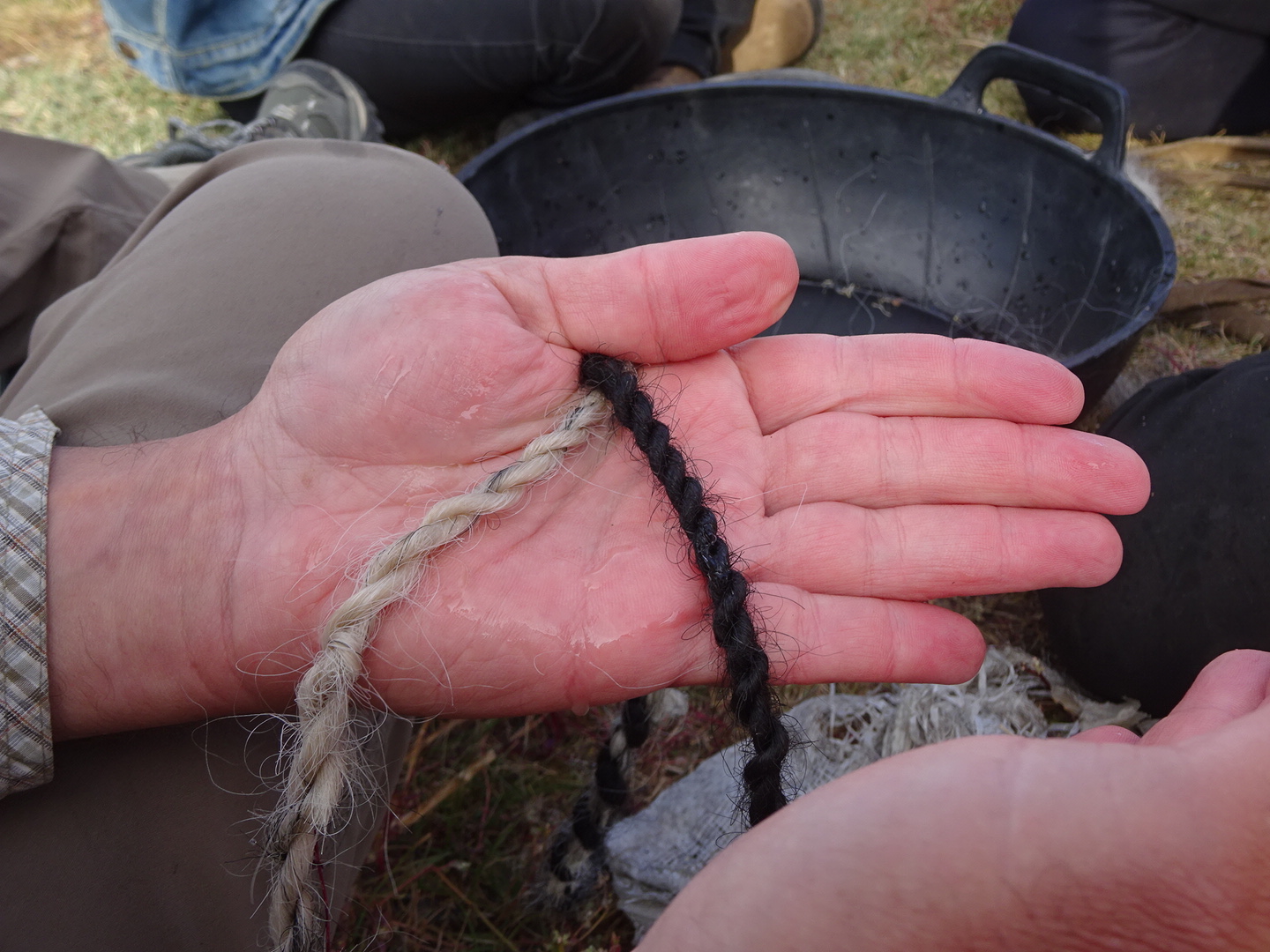 Braiding a Yak Hair Rope No Map Required