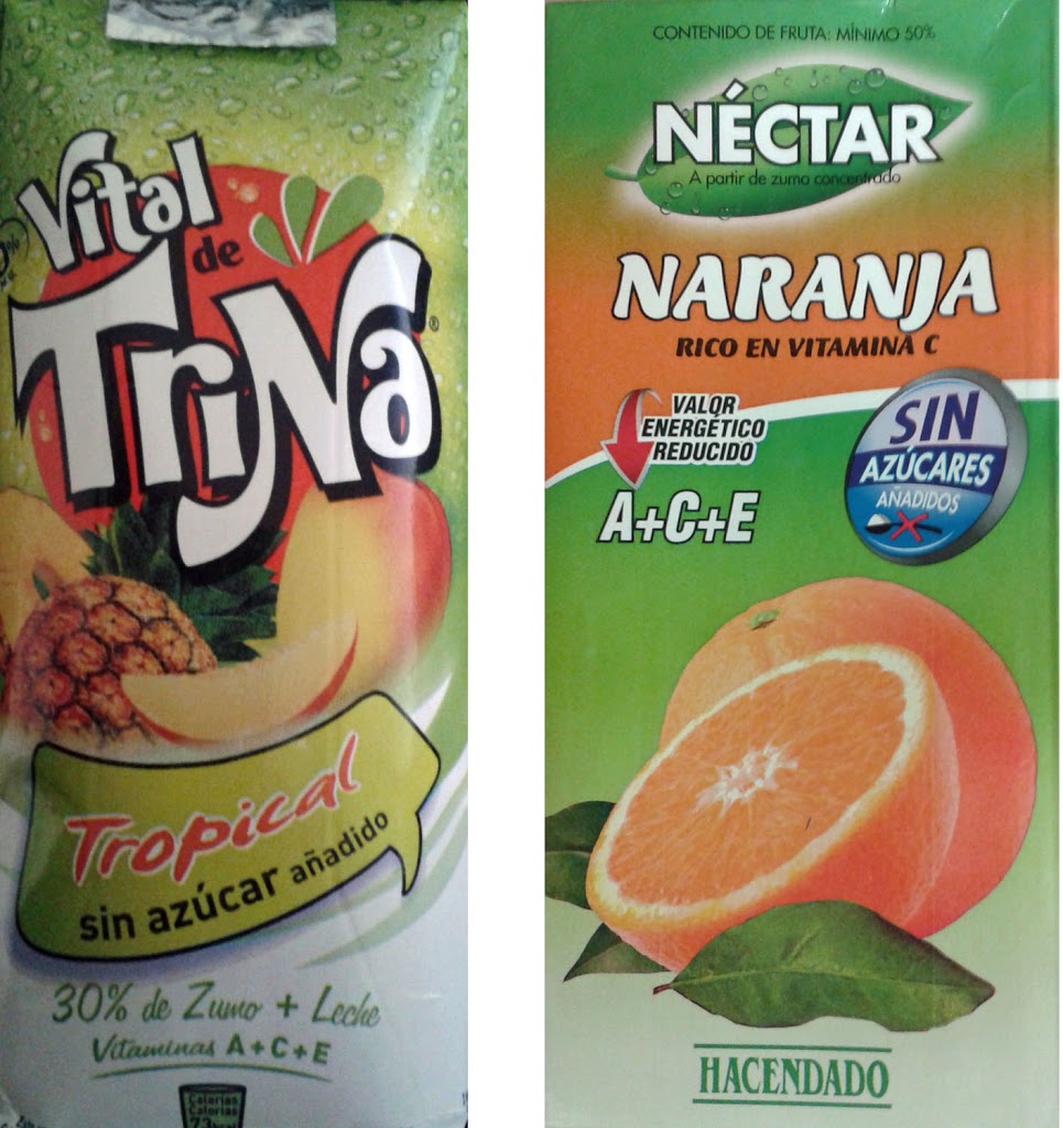 Zumos con fosfatos, aspartamo, e incluso con aceite vegetal No+Aditivos