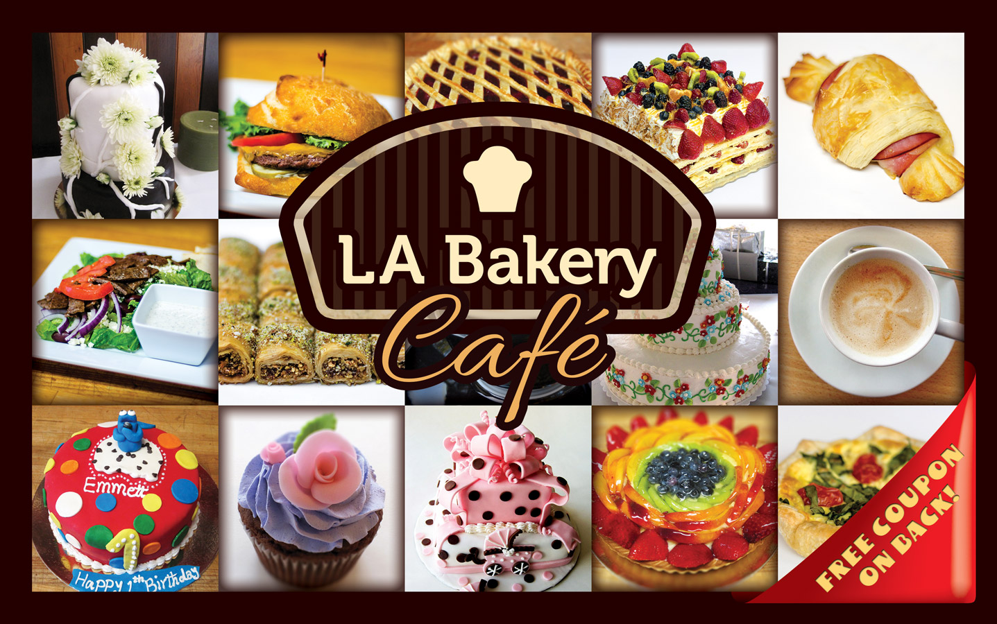 LA Bakery Cafe Postcard Design No Mind Design