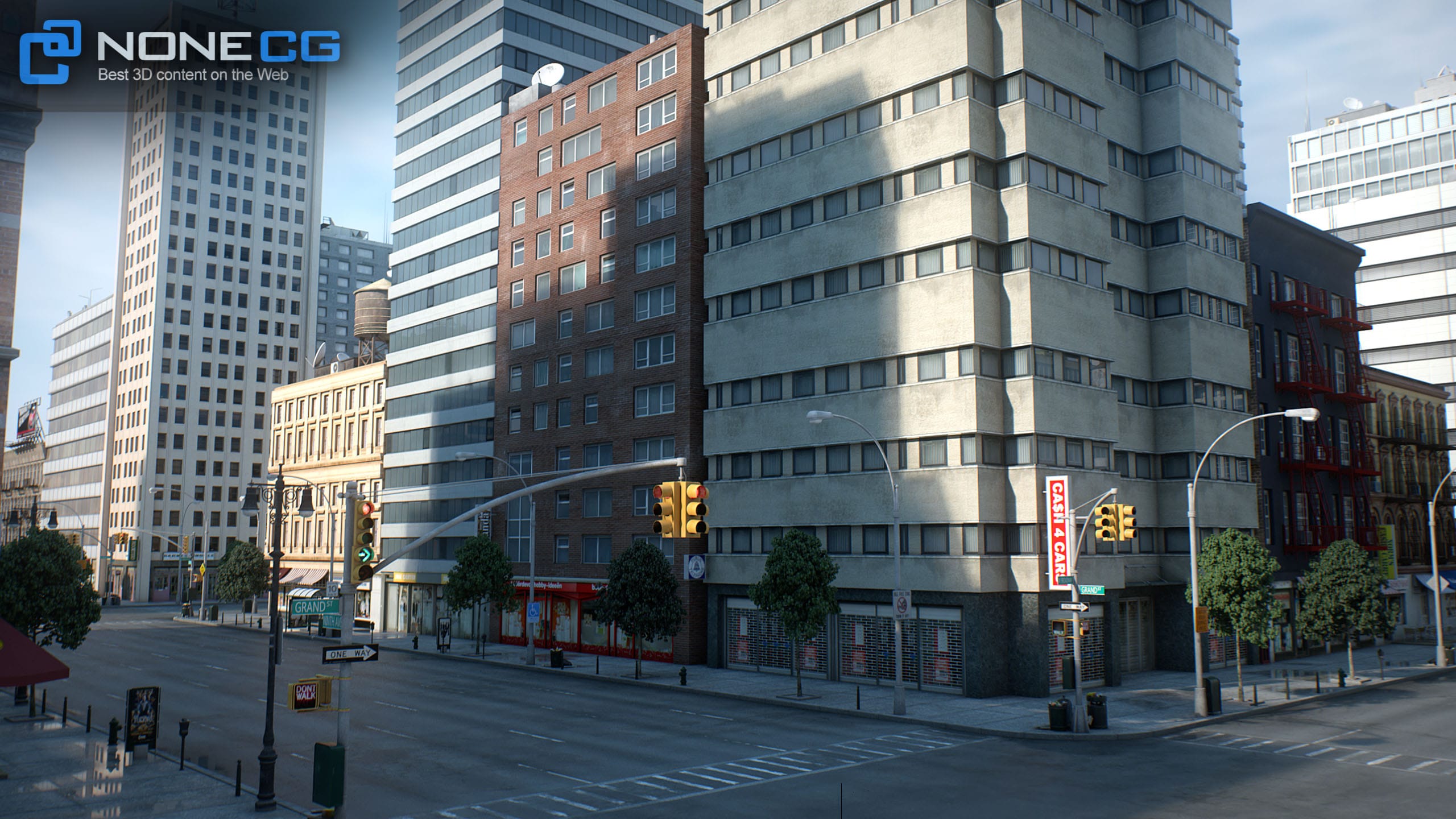 3D NYC 8 Blocks 68 Buildings V2 » Download and buy 3D