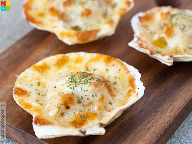 Baked Scallops with Cheese Recipe