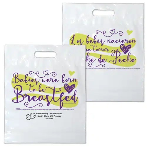 Customized Babies were Born to be Breastfed Gusset Plastic Bag Noodle
