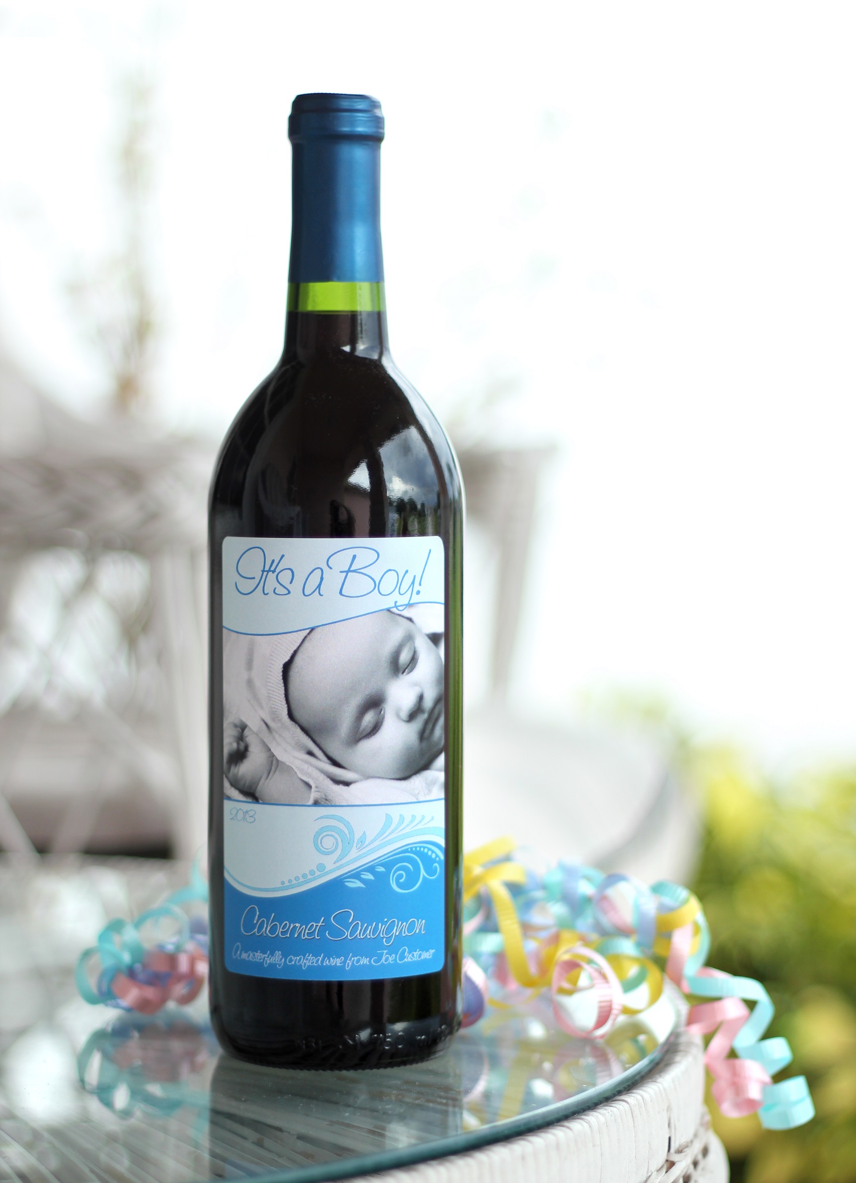 Custom Wine Label of the Week Blue Wave Noontime Labels
