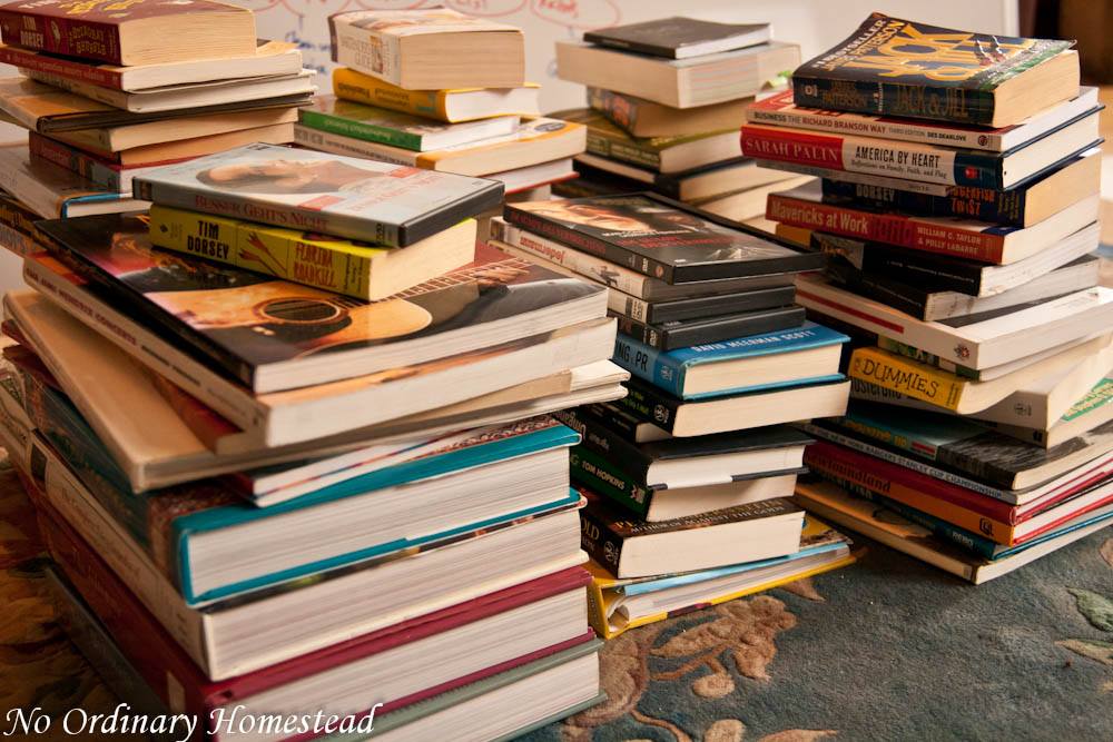 How to get rid of books No Ordinary Homestead