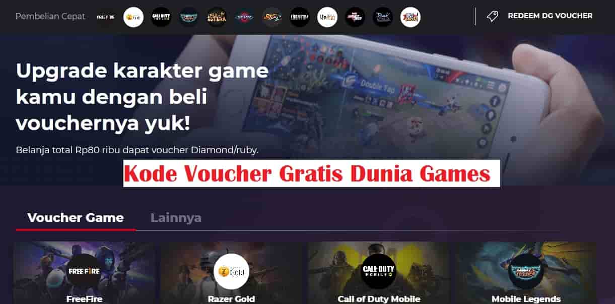 Kode Voucher Dunia Games Gratis Free Fire