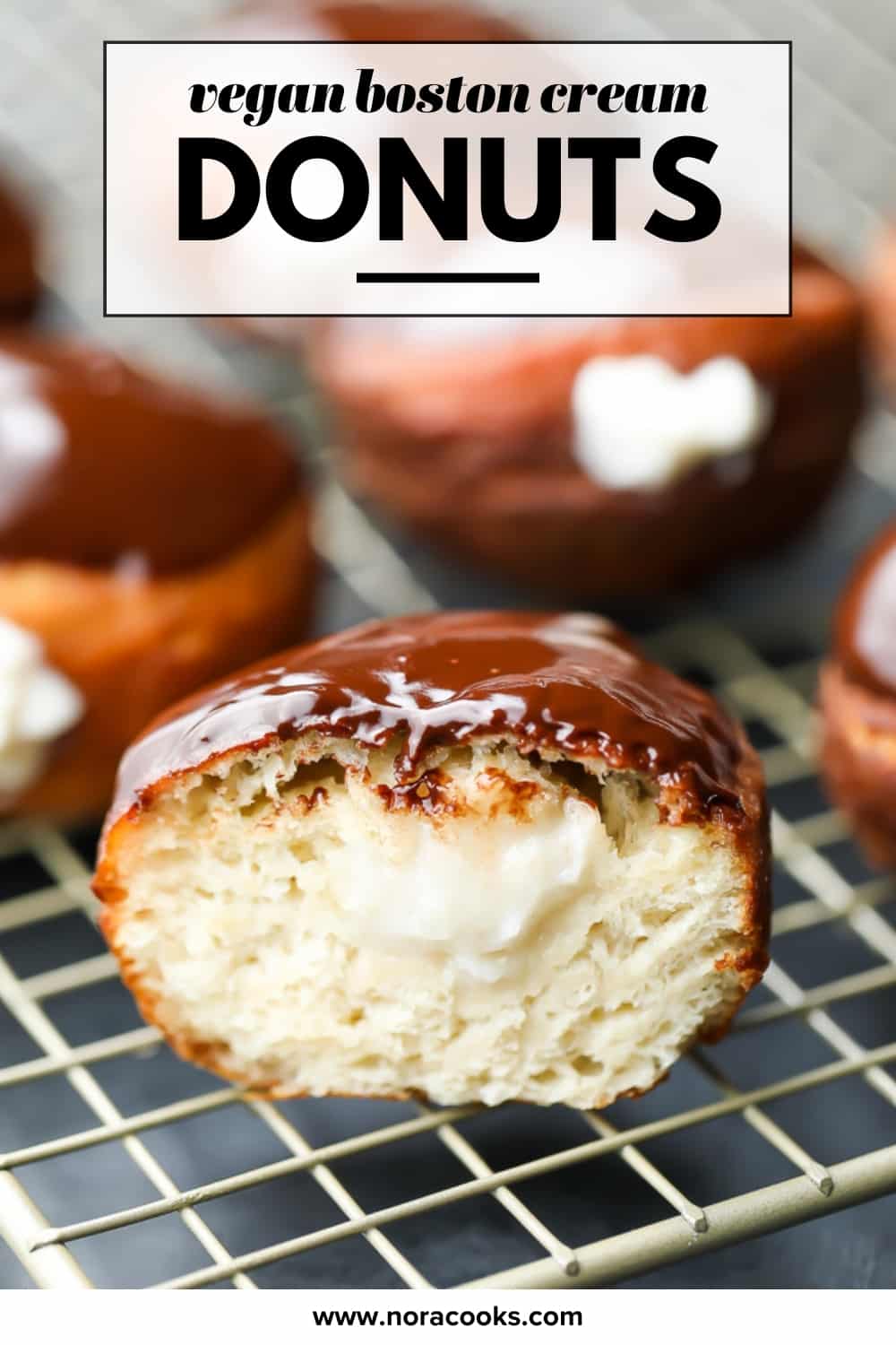 Vegan Boston Cream Donuts Nora Cooks