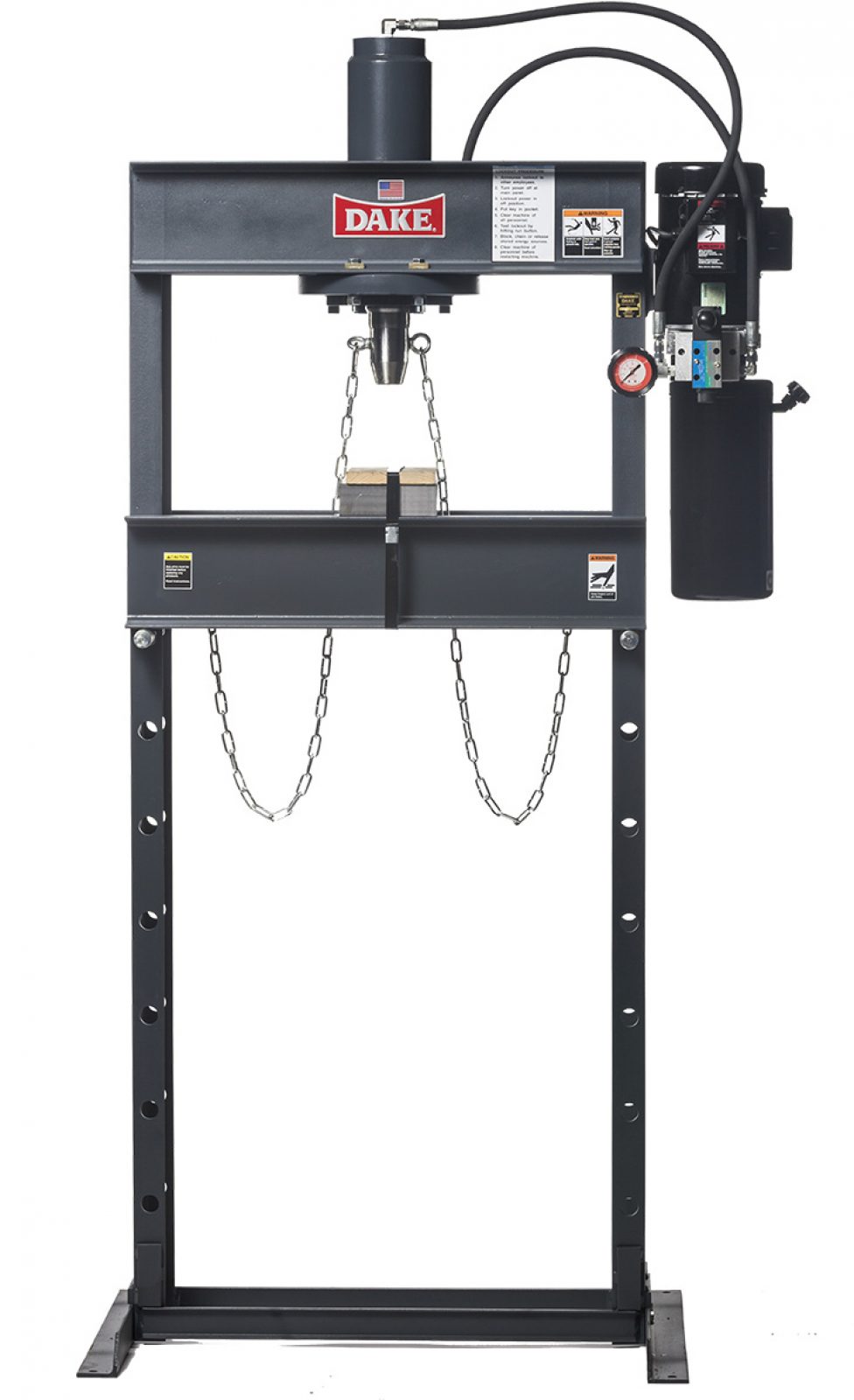 Dake 25 Ton DuraPress Hydraulic Hframe Press, Force 25DA Norman