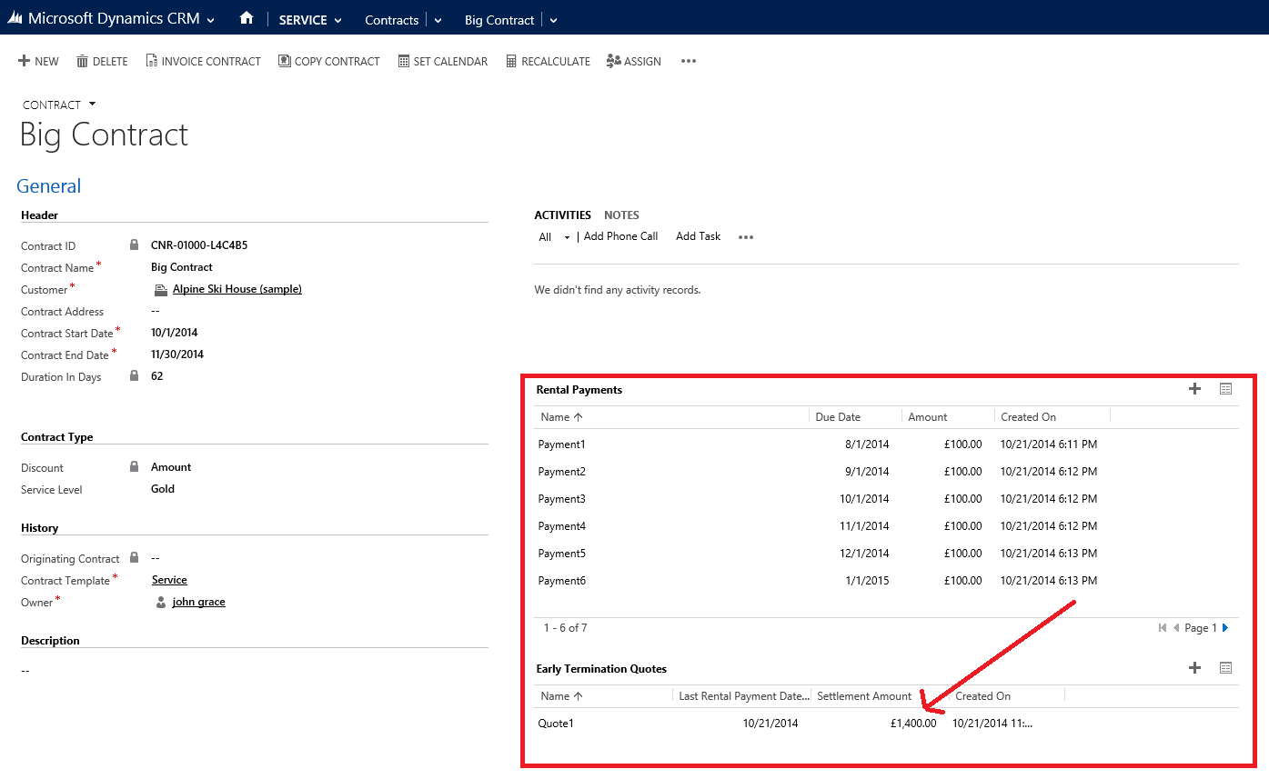 xRM Formula 050 Calculate Settlement Amount · North52 Support
