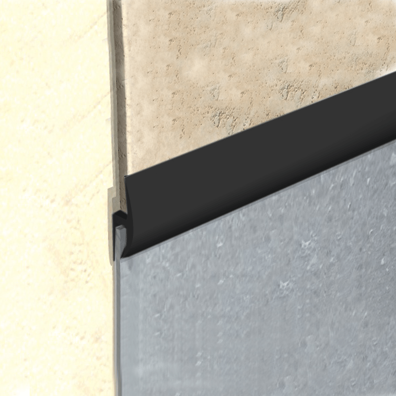 Genesis Plastic Edging Vinyl Flooring and Tile Capping Strip Black KCS