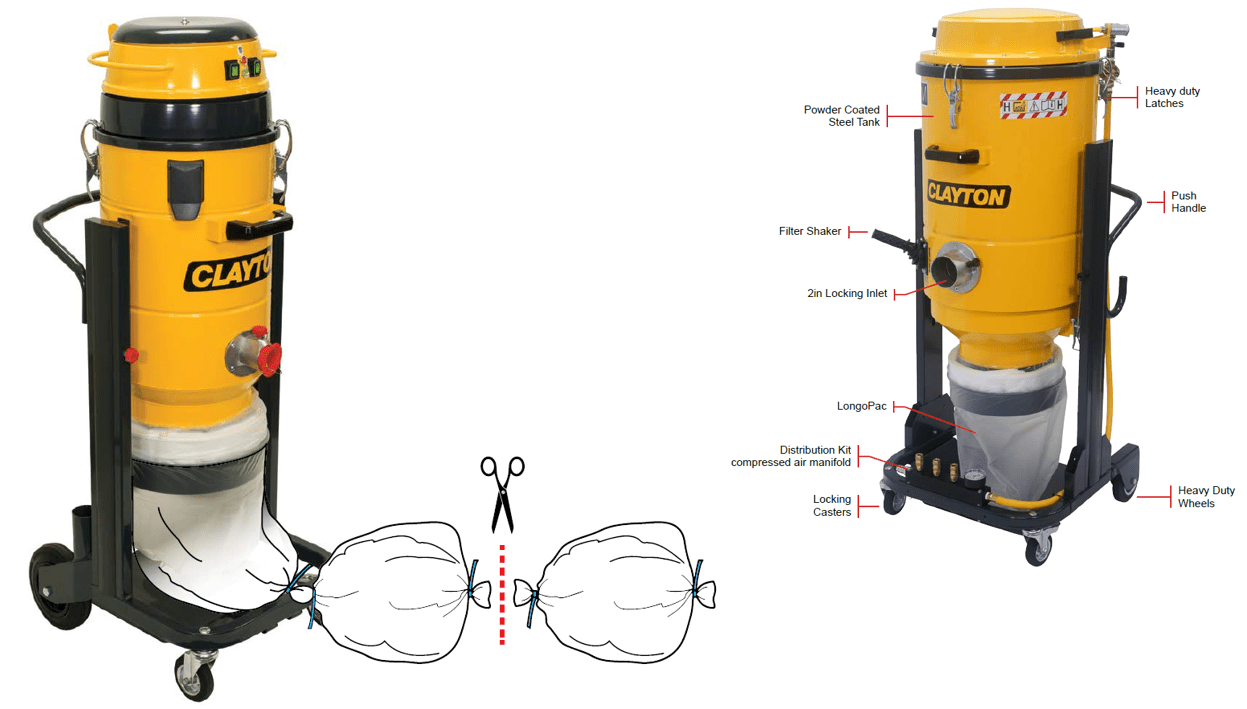 Clayton Python HEPA vacuum North Composites Engineering