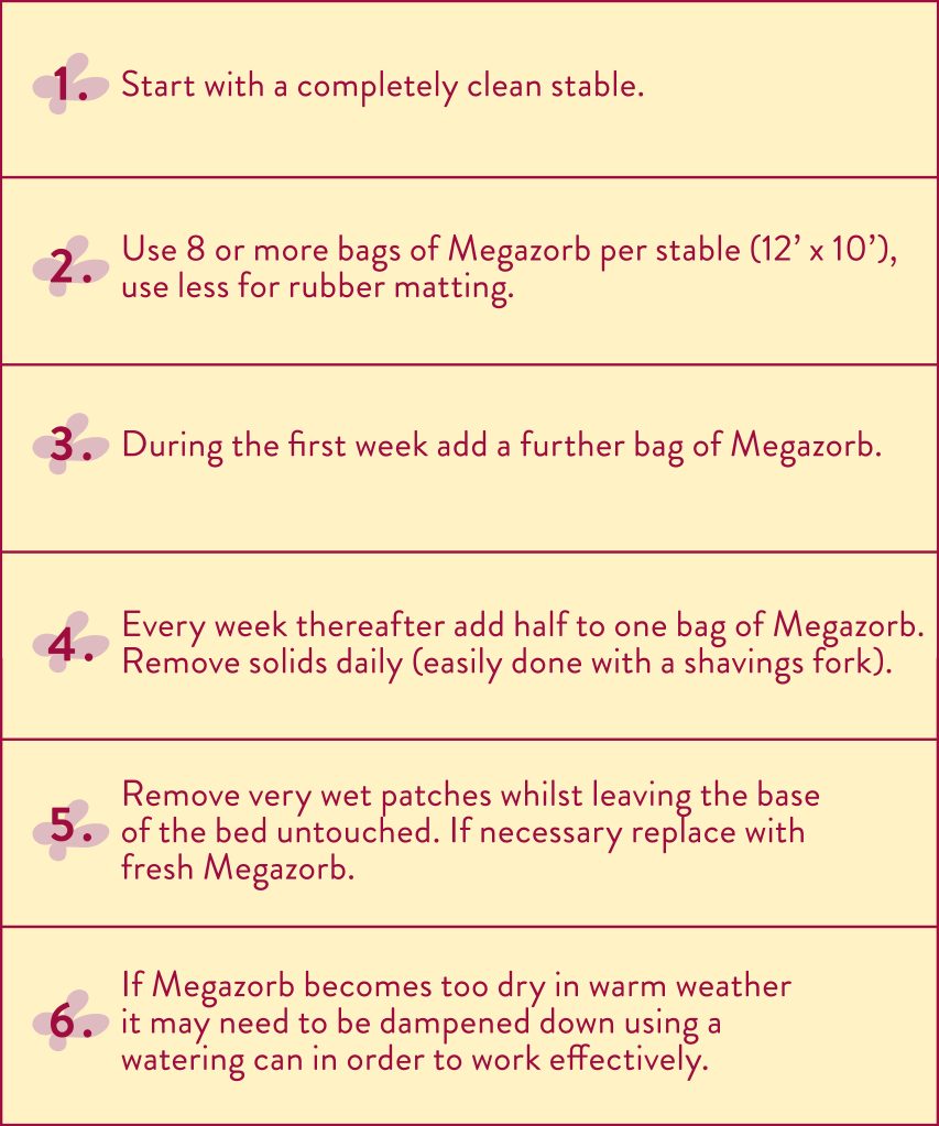 Megazorb Bedding Tips for Using Megazorb Horse Bedding