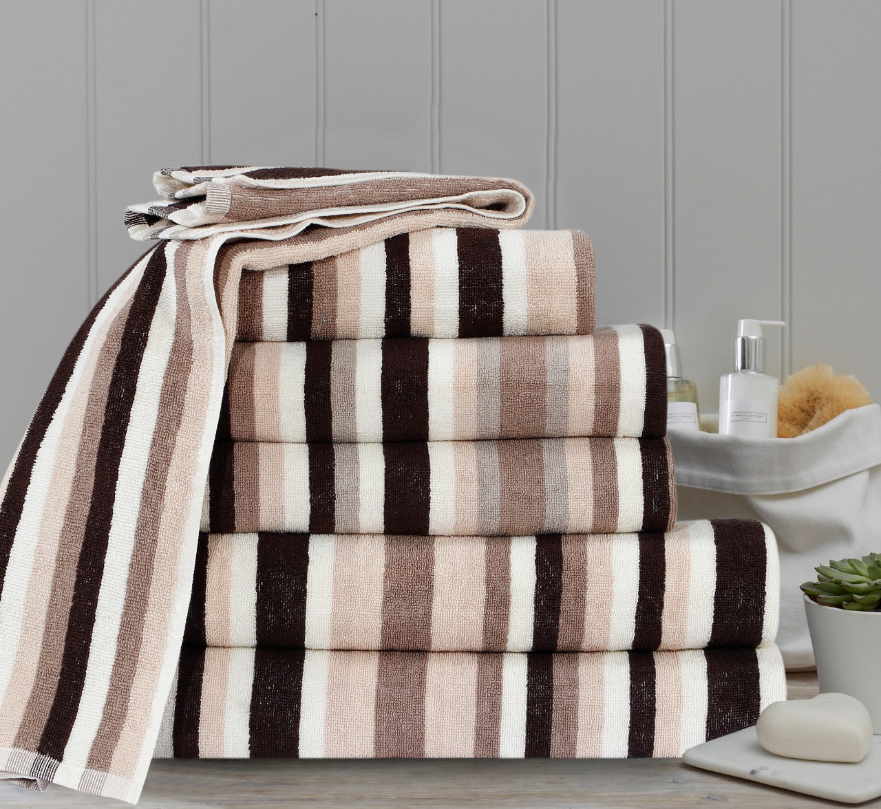 Royal Victorian Stripe Towels Bale Set Pure 100 Cotton Premium Quality
