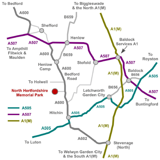 Find Us North Hertfordshire Memorial Park and Crematorium