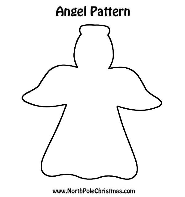 Angel Cookie Cutter Outline, DIY Angel Stencil to Print