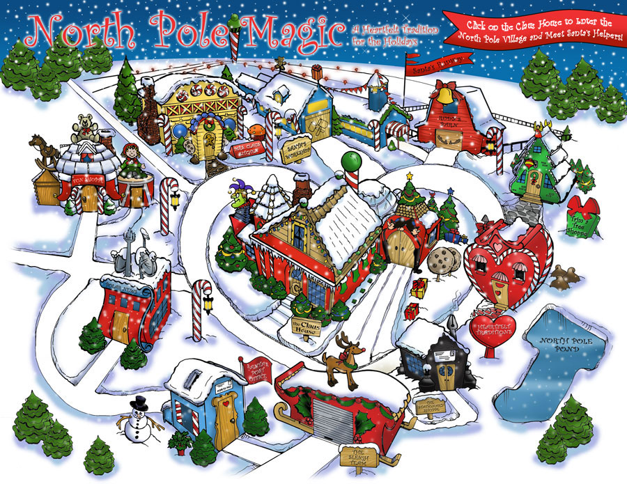 Santa North Pole Map