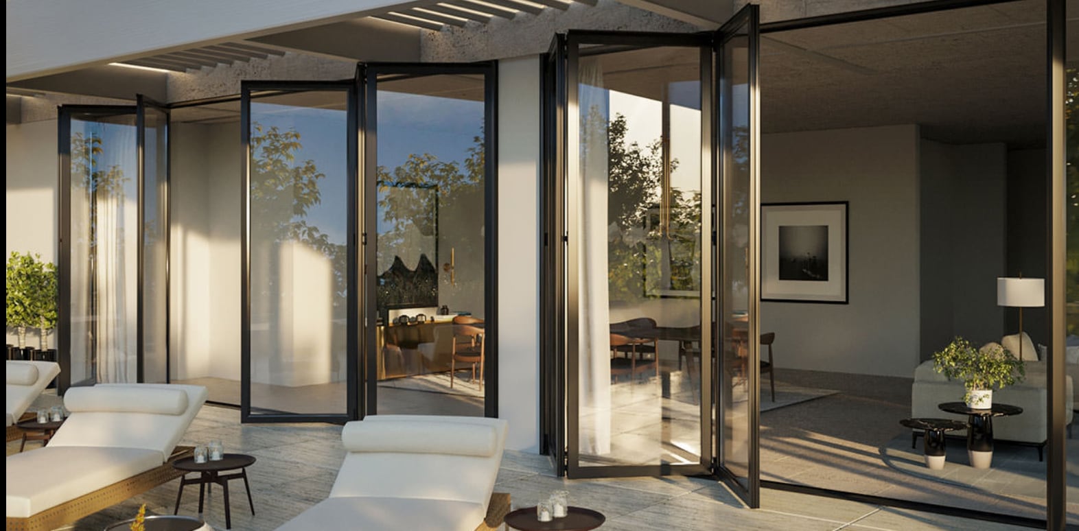 Aluminum BiFold Exterior Doors North View Canada