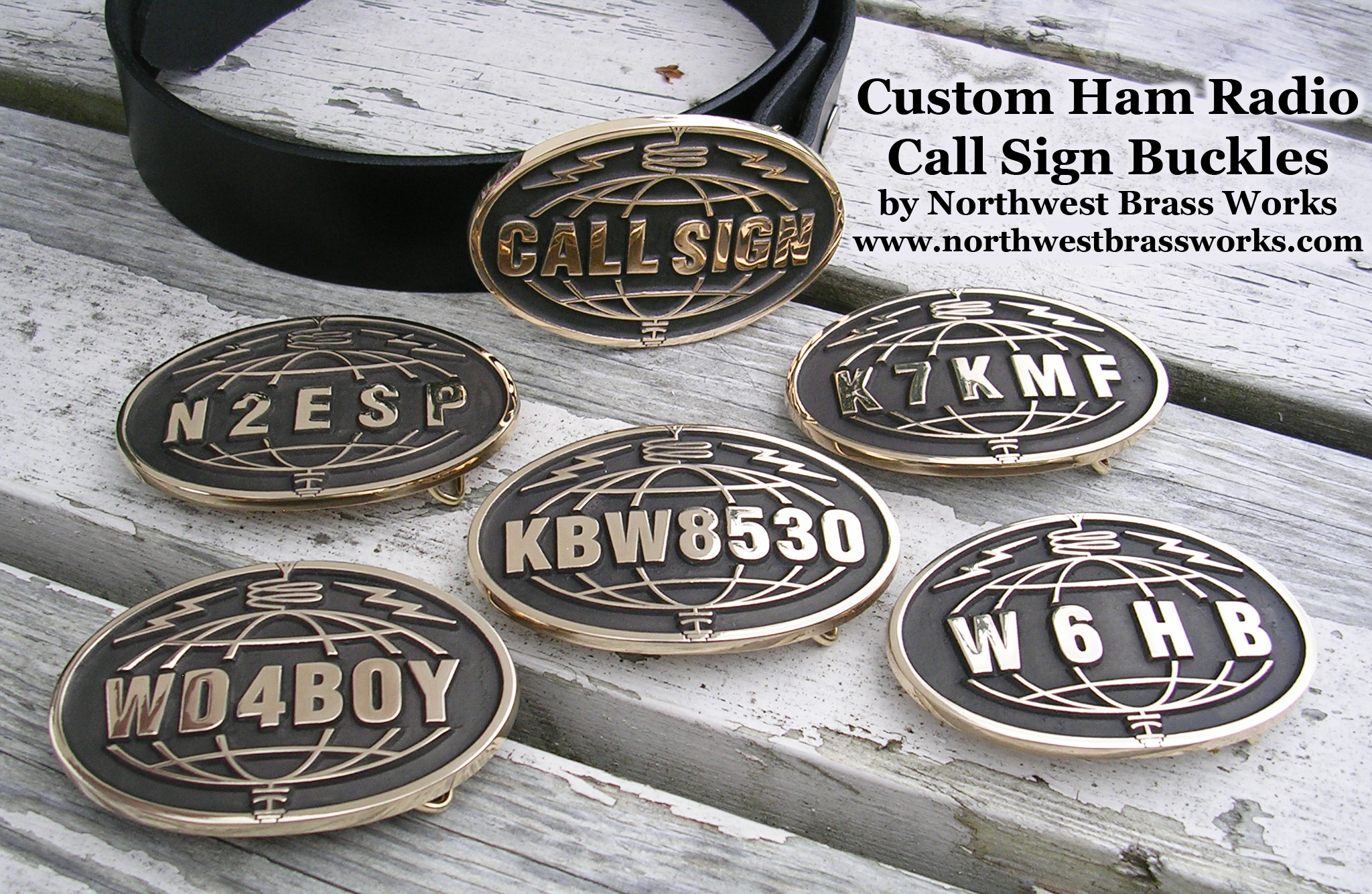 Custom Brass Belt Buckles made by Northwest Brass Works USA