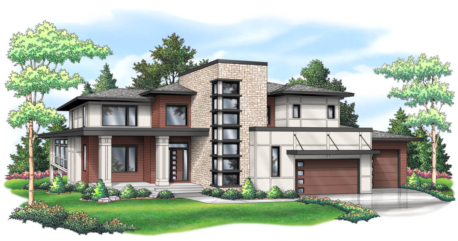 Eagan Contemporary Two Story with Private Wooded Views Norton Homes