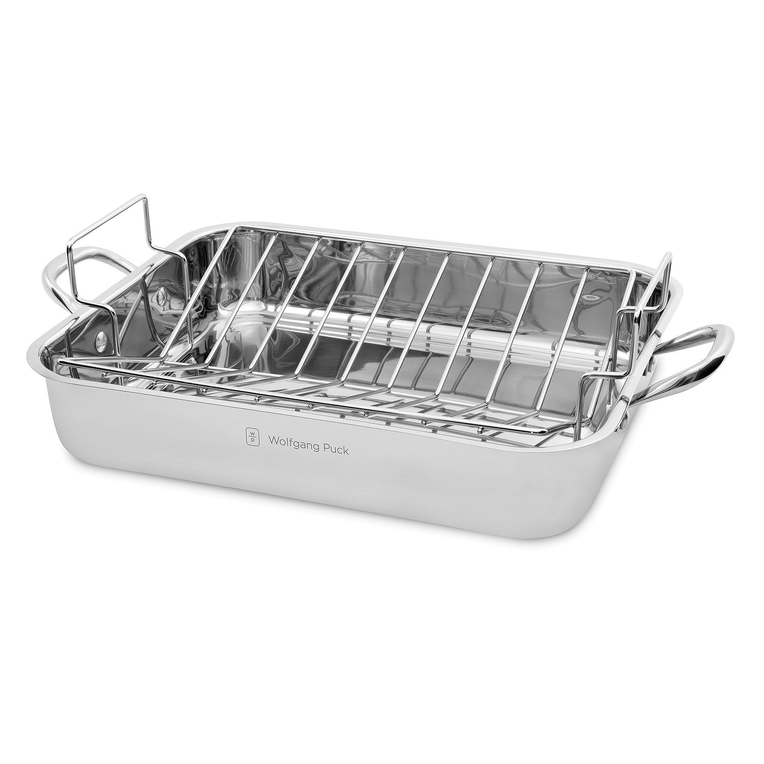Wolfgang Puck 16.5″ Stainless Steel Roaster and Rack Nortram Retail