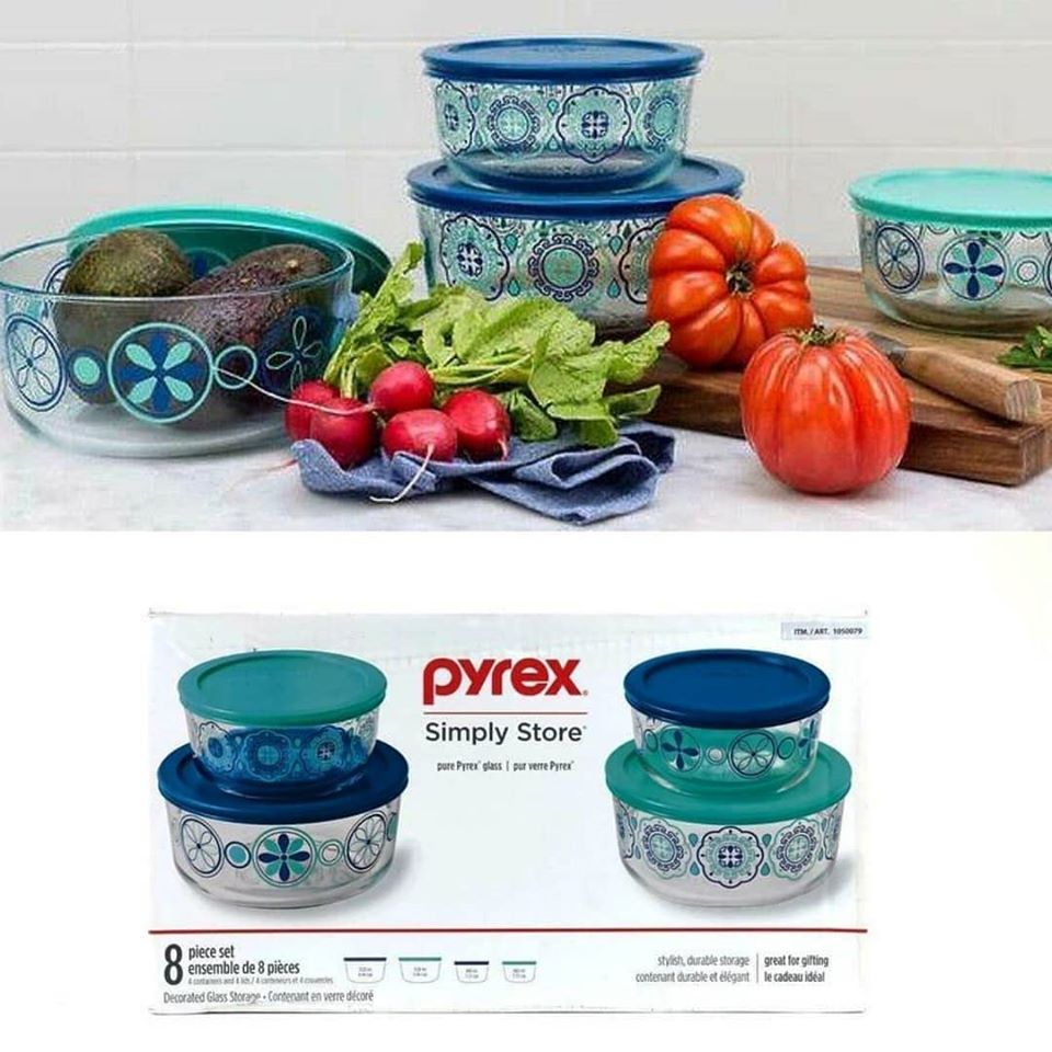 Pyrex Simply Store Pure Glass BPAfree 8 Piece Set Nortram Retail