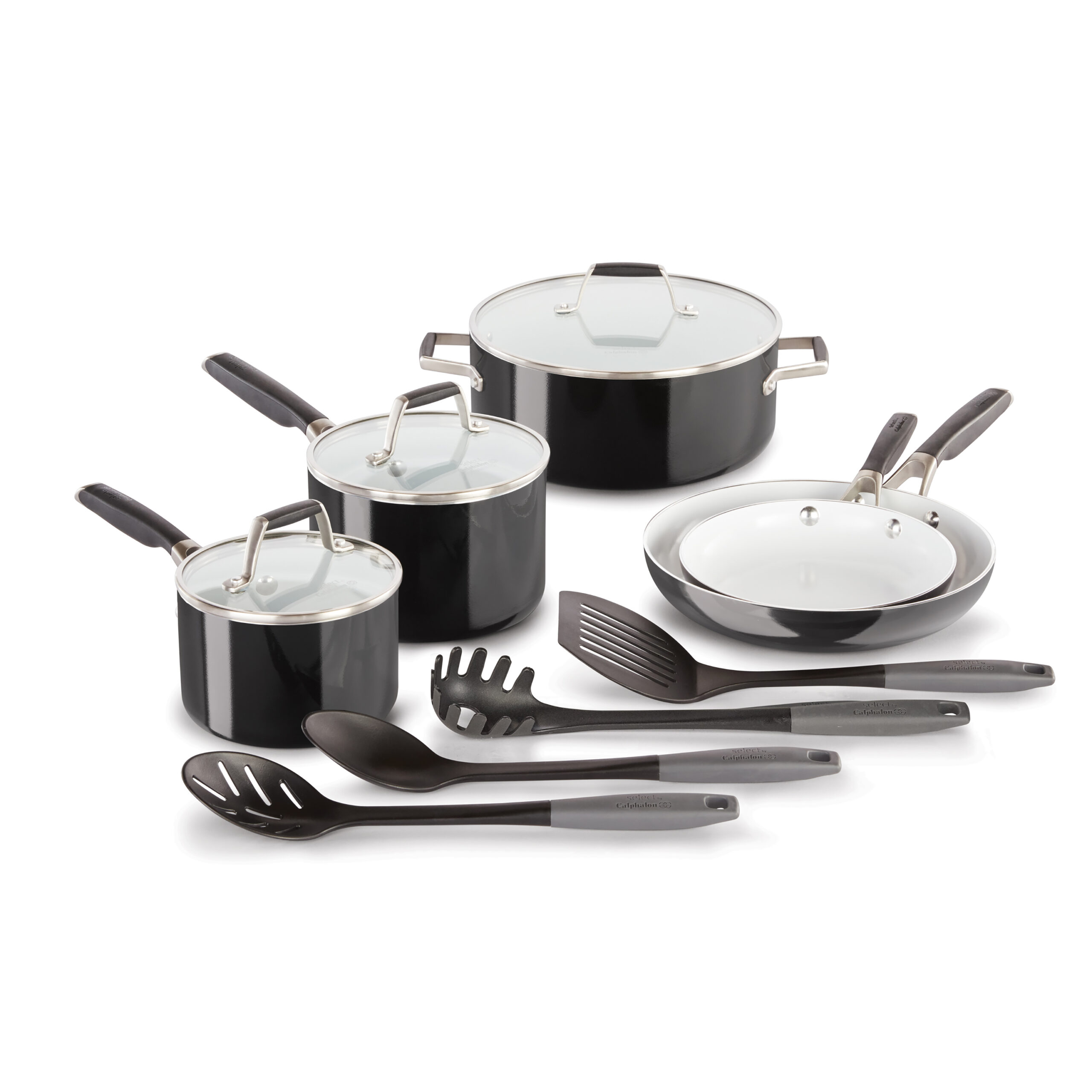 Calphalon Non Stick Deluxe Ceramic Cookware Set, 12 pc. Oven Safe