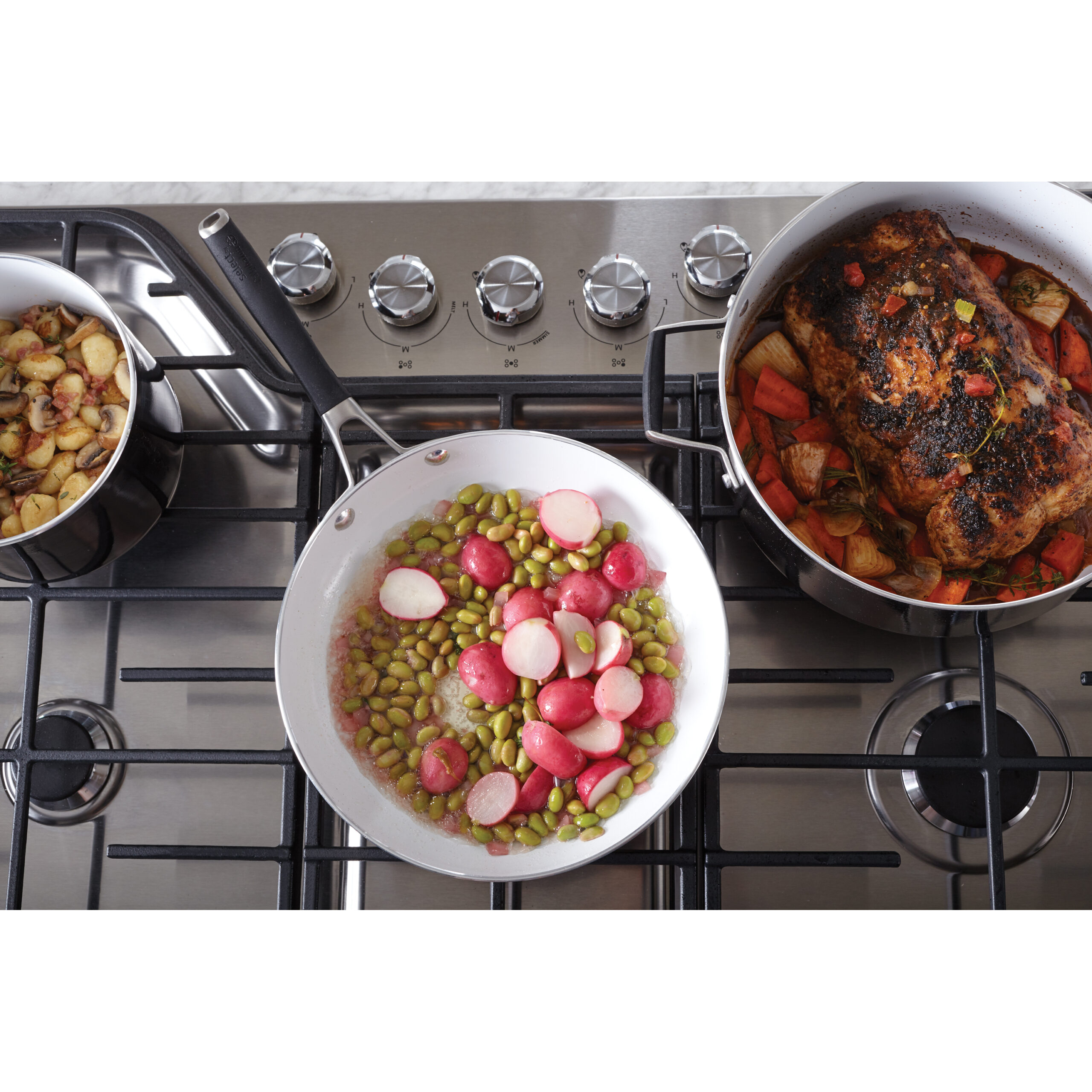 Calphalon Non Stick Deluxe Ceramic Cookware Set, 12 pc. Oven Safe