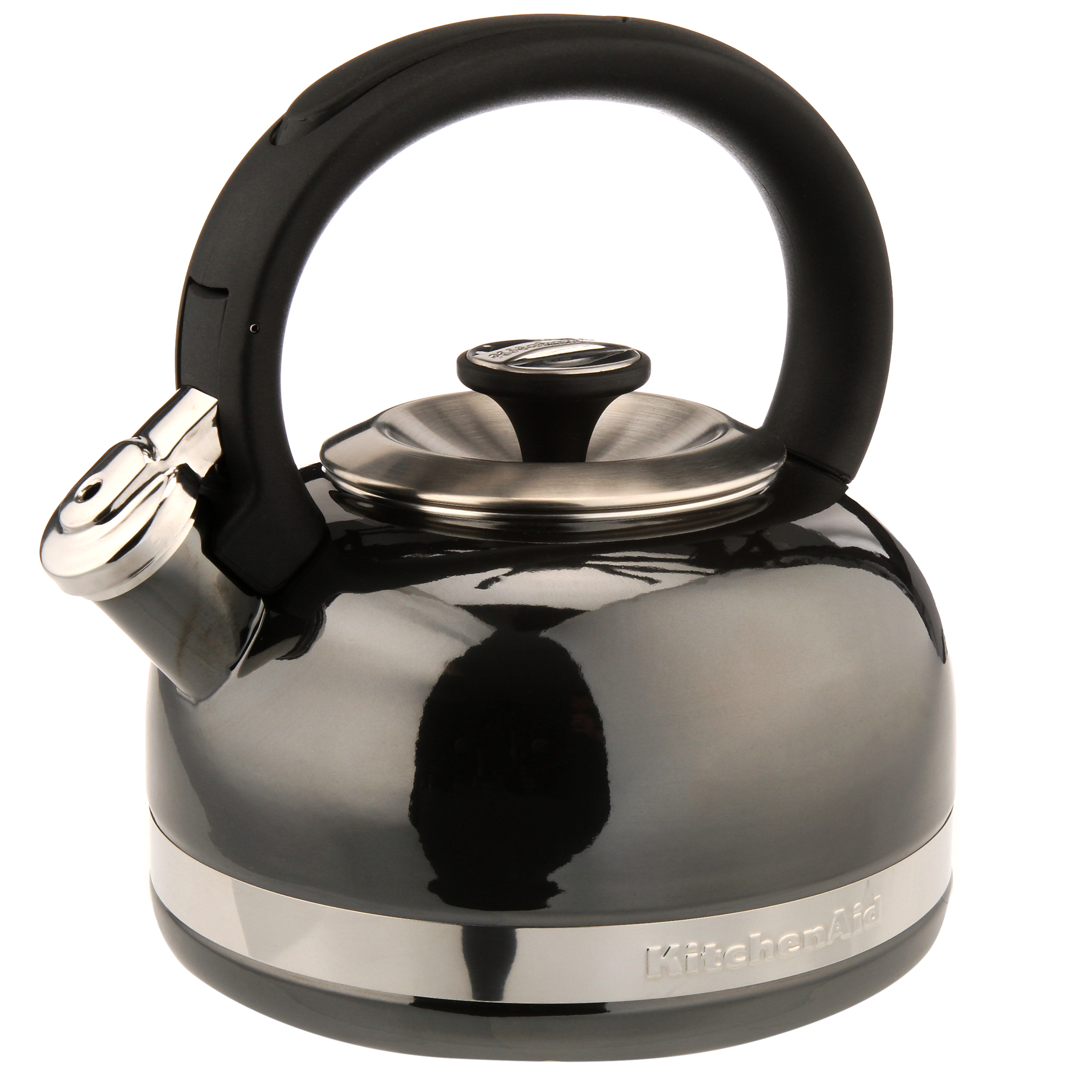 KitchenAid Whistling Porcelain Enamel Kettle 1.9L (Black) Nortram