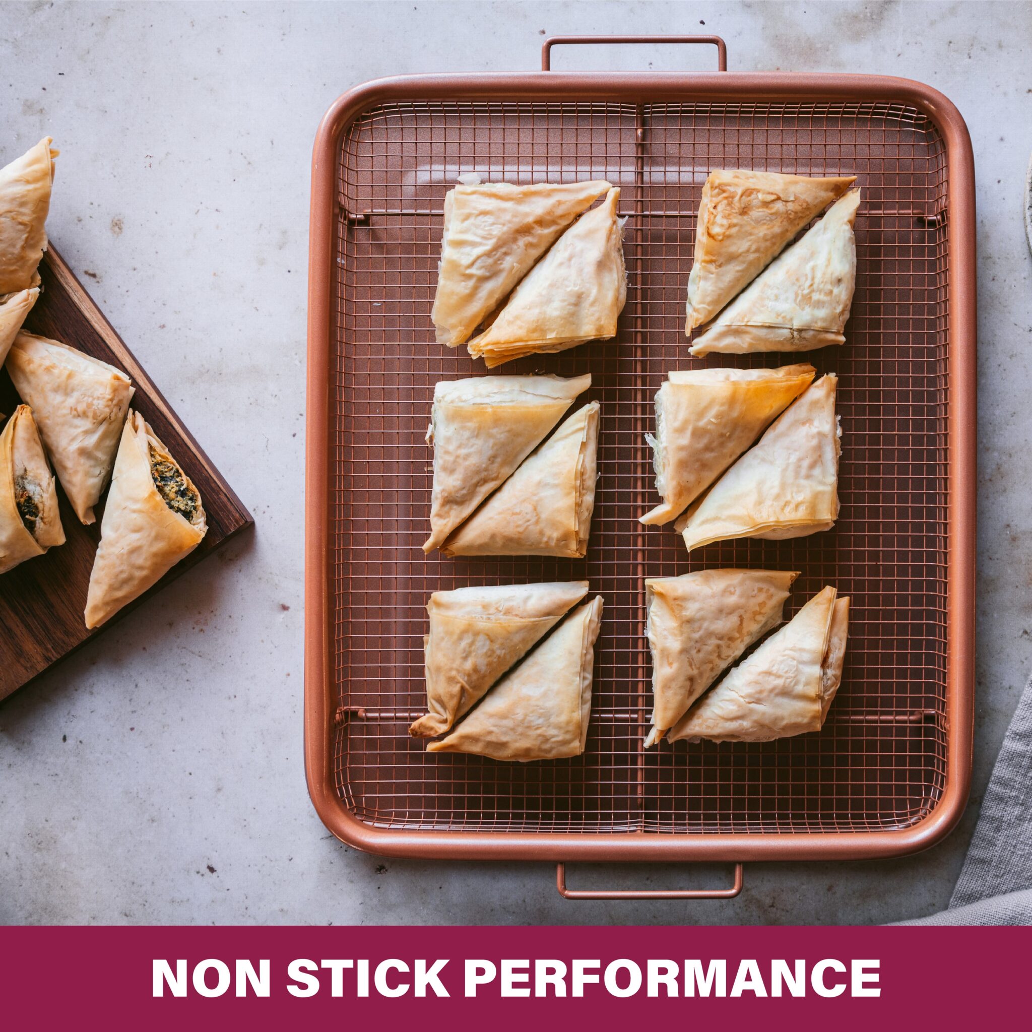 Gotham Steel Nonstick Copper Crisper Tray Set, Air fry in your oven