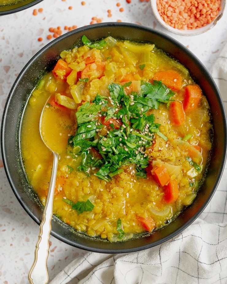 Turmeric Ginger Lentil Soup Nosh With Micah