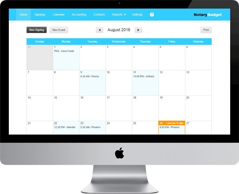NotaryGadget Accounting Software for Notaries and Signing Agents