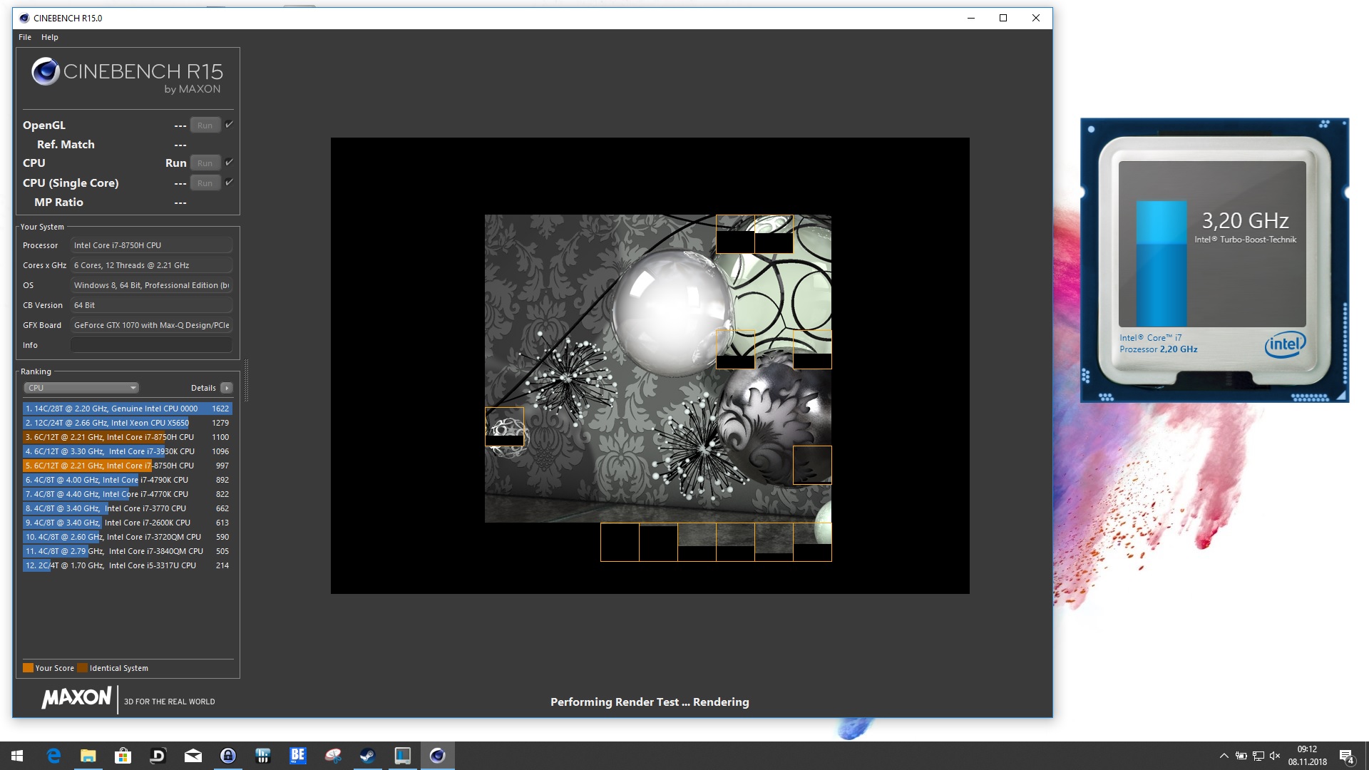 Test MSI P65 Creator 8RF (i78750H, GTX 1070 MaxQ, 512 GB SSD, 144 Hz
