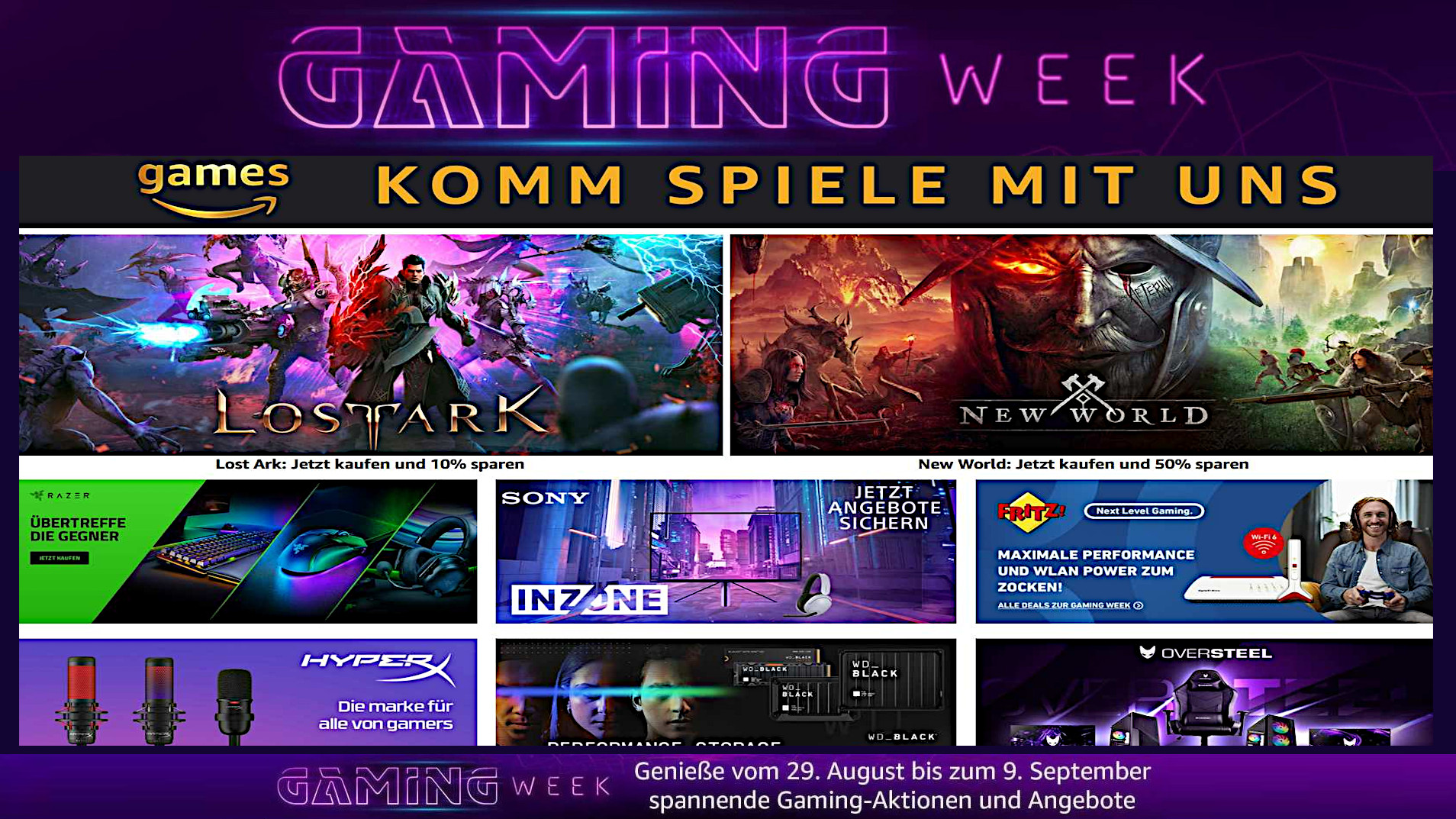 Amazon Gaming Week Tolle Angebote für Games, Hardware, Zubehör, In