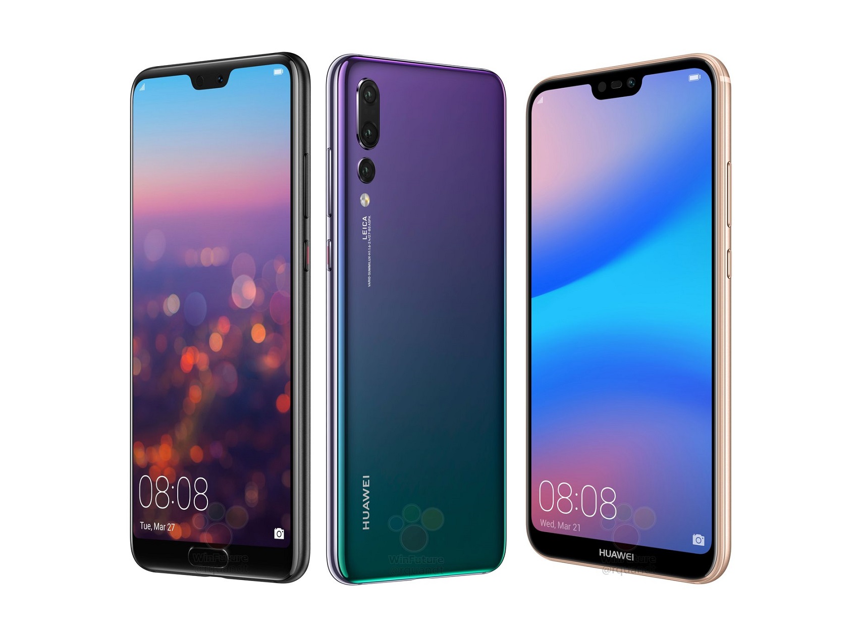 Huawei P20Trio MicroSDSlot gestrichen, neue Bilder geleakt