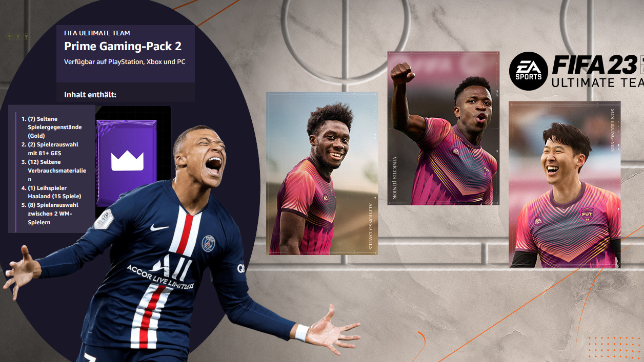 Amazon Prime Gaming Exklusive GamingInhalte für FIFA 23 zur Fußball