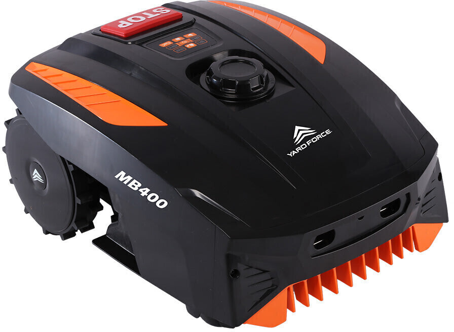 Aldi: Mähroboter Yard Force MB 400 mit mehreren Sensoren und Mähgarage