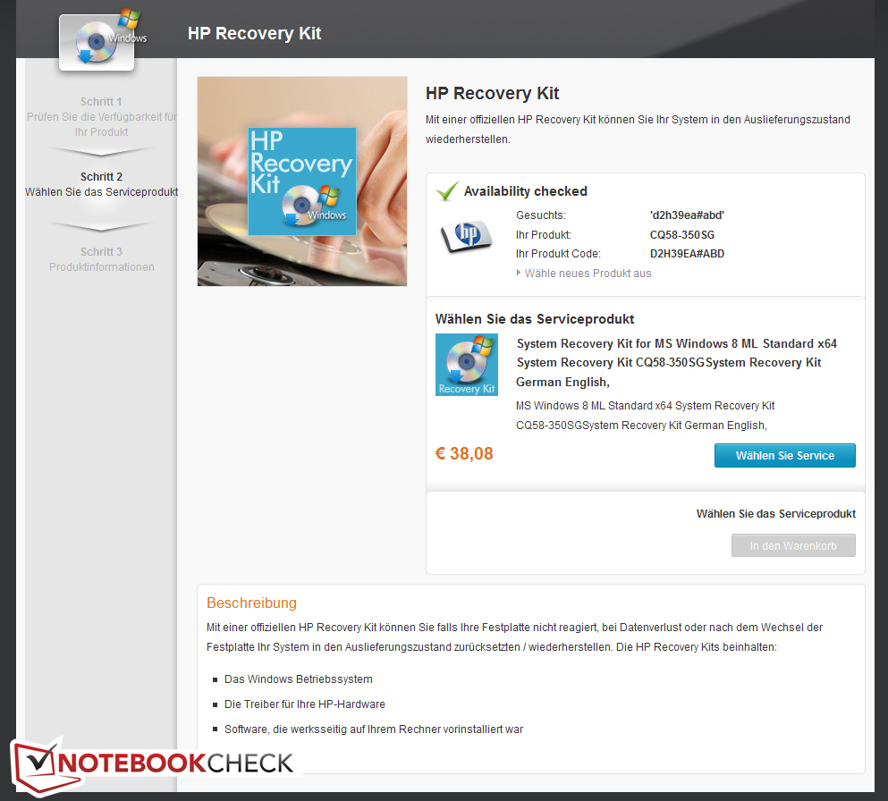 Test HP Compaq Presario CQ58350SG Notebook Tests