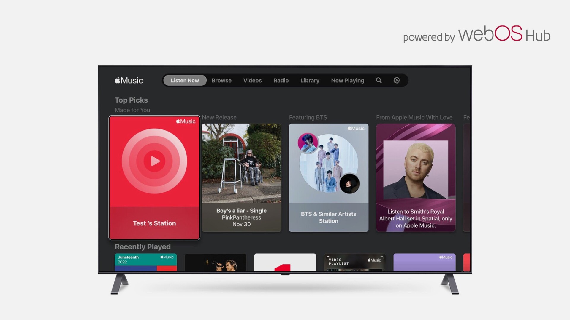 Smart TVs mit LG webOS Hub erhalten Apple AirPlay, Apple TV+, Apple Music und HomeKitSupport