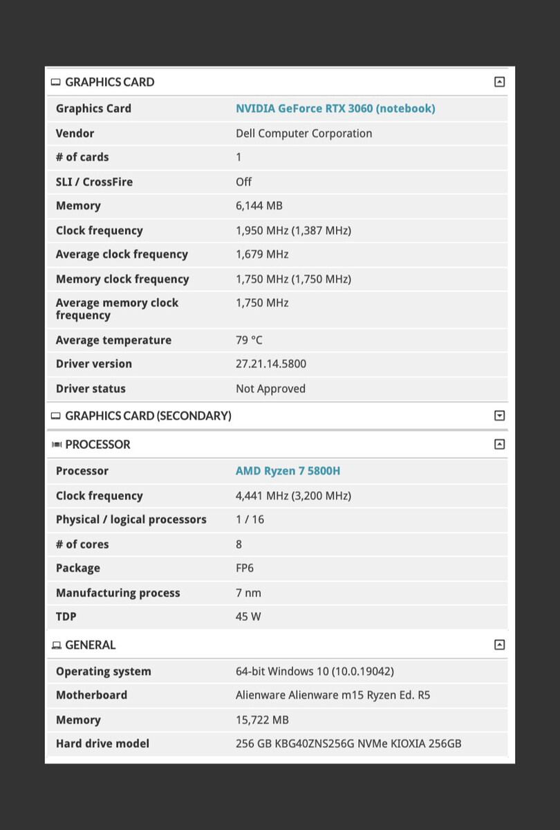 BenchmarkLeak Das Alienware m15 zeigt sich als Ryzen Edition mit