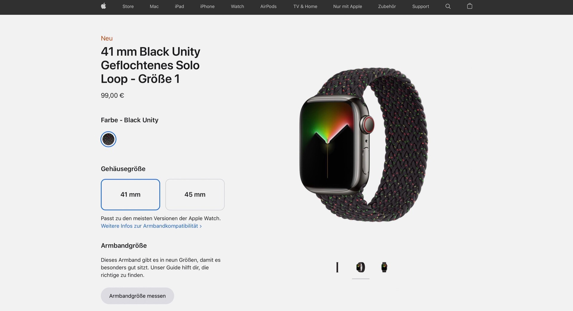 Die Apple Watch erhält ein RaytracingZifferblatt und ein schickes Black Unity Armband